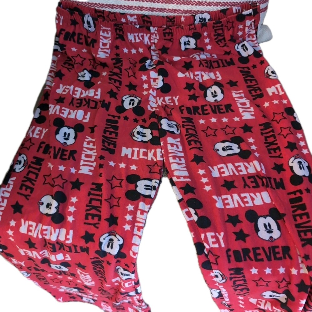Disney Mickey Mouse‎ Forever Pajama Bottoms Size Teen Large, Black/Red - Picture 1 of 3